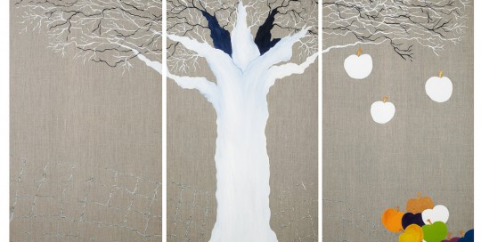 Rejas rotas (3 de 100 x 50 cm) Óleo sobre Lienzo.