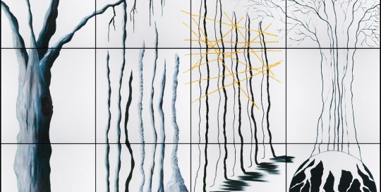 Esquema (12 de 50 x 50 cm) Óleo sobre Lienzo.