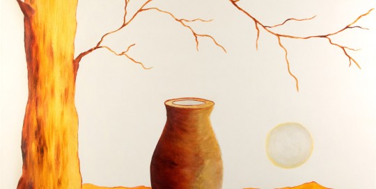 Árbol Dorado (70 x 90 cm) Óleo sobre Lienzo.
