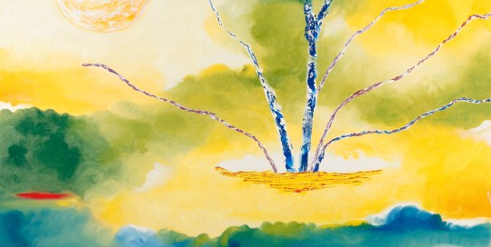 Nubes verdes (100 x 100 cm) Óleo sobre Lienzo.